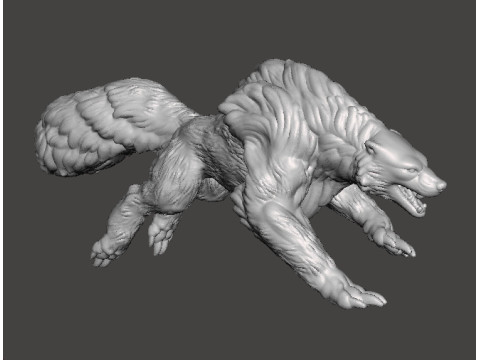 WILD WORG MINIATURE MODEL FOR FANTASY GAMES RPG DND Modelo de impresión 3D