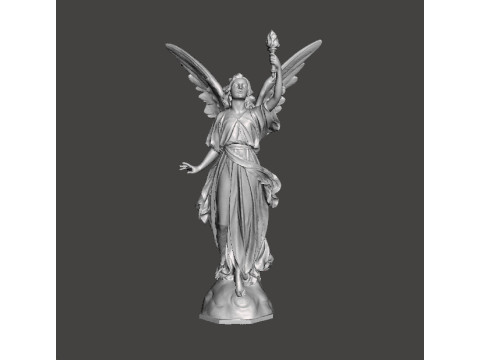 ANGEL WITH TORCH WISDOM STATUE ART SCULPTURE FIGURE MODEL 3D Baskı Modeli