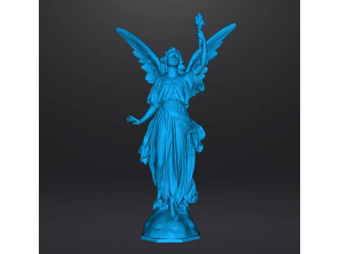 ANGEL WITH TORCH WISDOM STATUE ART SCULPTURE FIGURE MODEL 3D Print Model