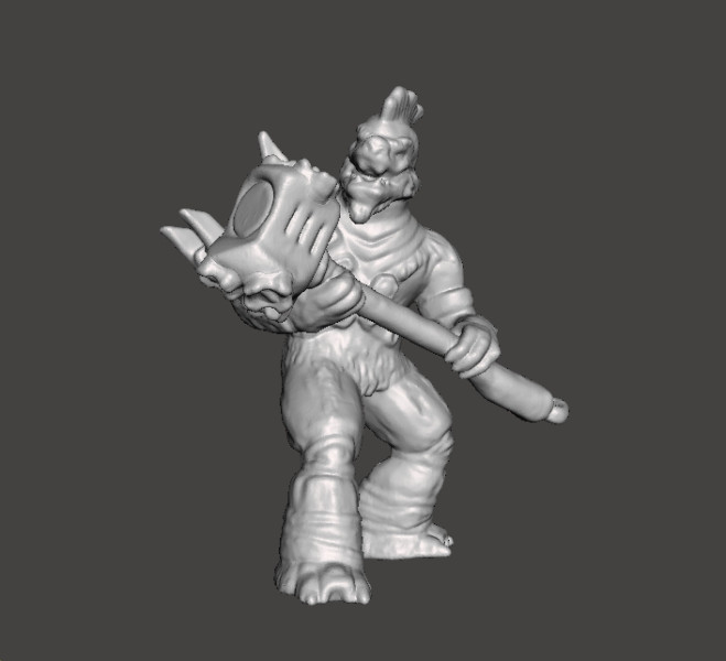 BRUTE CHIEFTAIN WITH GRAVITY HAMMER MINIATURE MODEL FOR SCIFI GAMES RPG Modelo de impresión 3D .c4d .max .obj .3ds .fbx .stl .blend 