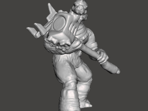 BRUTE CHIEFTAIN WITH GRAVITY HAMMER MINIATURE MODEL FOR SCIFI GAMES RPG Modelo de impresión 3D