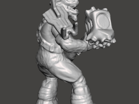 BRUTE CHIEFTAIN WITH GRAVITY HAMMER MINIATURE MODEL FOR SCIFI GAMES RPG Modelo de impresión 3D