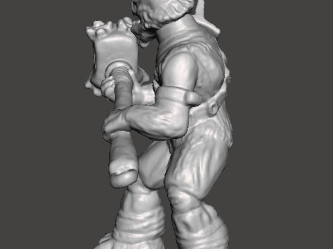 BRUTE CHIEFTAIN WITH GRAVITY HAMMER MINIATURE MODEL FOR SCIFI GAMES RPG Modelo de impresión 3D