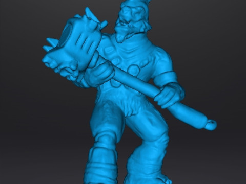 BRUTE CHIEFTAIN WITH GRAVITY HAMMER MINIATURE MODEL FOR SCIFI GAMES RPG Modelo de impresión 3D