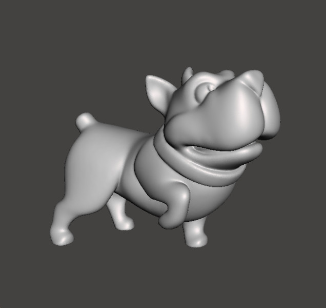 CARTOON PITBULL STATUE MODEL ANIMAL CREATURE WILDLIFE DOG PET 3D प्रिंट मॉडल .c4d .max .obj .3ds .fbx .stl .blend