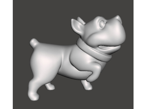 CARTOON PITBULL STATUE MODEL ANIMAL CREATURE WILDLIFE DOG PET 3D प्रिंट मॉडल