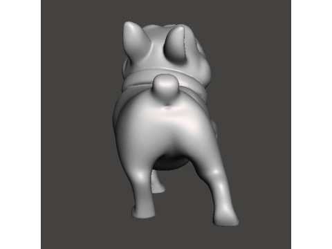 CARTOON PITBULL STATUE MODEL ANIMAL CREATURE WILDLIFE DOG PET 3D प्रिंट मॉडल