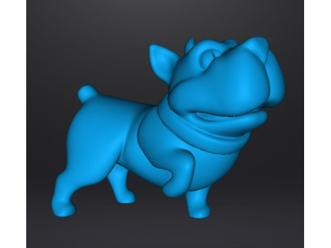 CARTOON PITBULL STATUE MODEL ANIMAL CREATURE WILDLIFE DOG PET 3D प्रिंट मॉडल