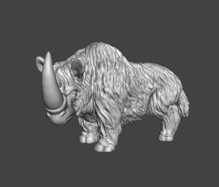 WOOLLY RHINO ICE AGE FIGURE MODEL PREHISTORIC WILDLIFE RPG 3D प्रिंट मॉडल .c4d .max .obj .3ds .fbx .stl .blend