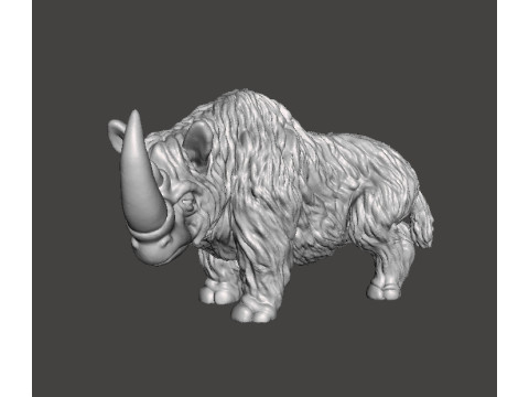 WOOLLY RHINO ICE AGE FIGURE MODEL PREHISTORIC WILDLIFE RPG Model Cetak 3D