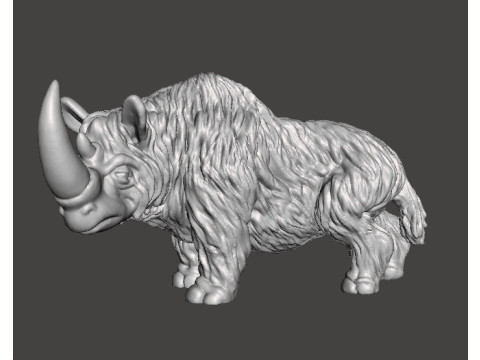 WOOLLY RHINO ICE AGE FIGURE MODEL PREHISTORIC WILDLIFE RPG 3D प्रिंट मॉडल