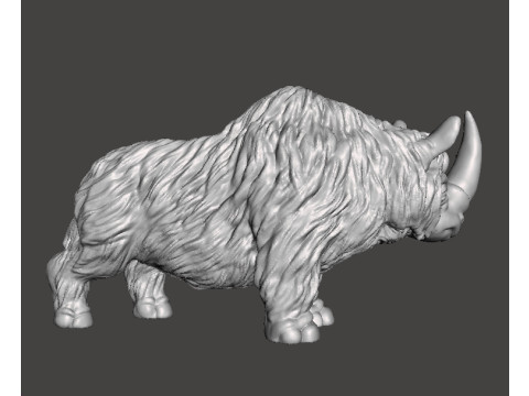 WOOLLY RHINO ICE AGE FIGURE MODEL PREHISTORIC WILDLIFE RPG 3D प्रिंट मॉडल