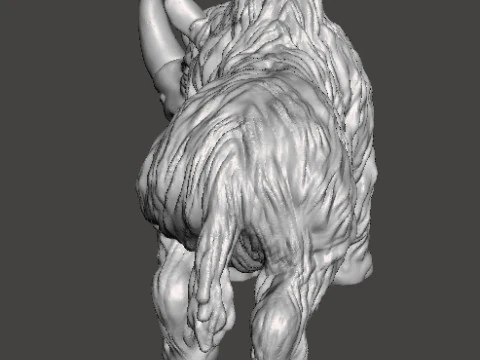 MODELLO DI FIGURA DELL'ERA GLACIALE DEL RINOCERONTE LANOSO RPG PREISTORICO DELLA FAUNA SELVATICA Modello di stampa 3D