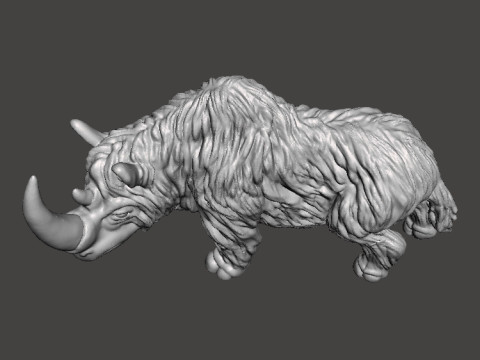 WOOLLY RHINO ICE AGE FIGURE MODEL PREHISTORIC WILDLIFE RPG 3D प्रिंट मॉडल