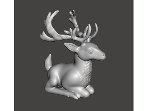 LYING STAG REALISTIC FIGURE MODEL ANIMAL CREATURE WILDLIFE 3D 打印模型