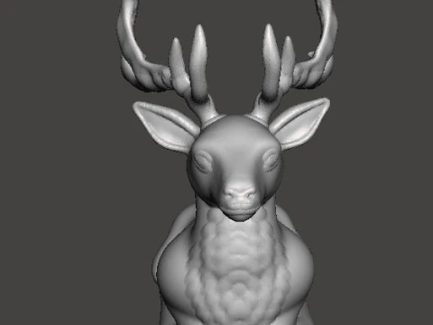 LYING STAG REALISTIC FIGURE MODEL ANIMAL CREATURE WILDLIFE 3D Print Model