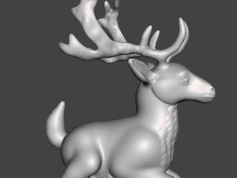 LYING STAG REALISTIC FIGURE MODEL ANIMAL CREATURE WILDLIFE 3D Print Model