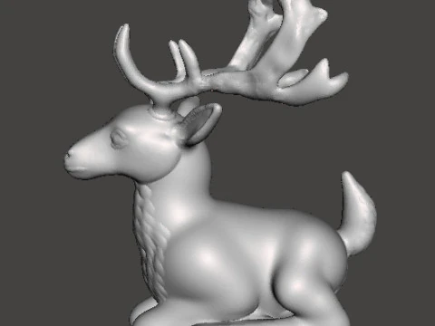 LYING STAG REALISTIC FIGURE MODEL ANIMAL CREATURE WILDLIFE 3D Print Model