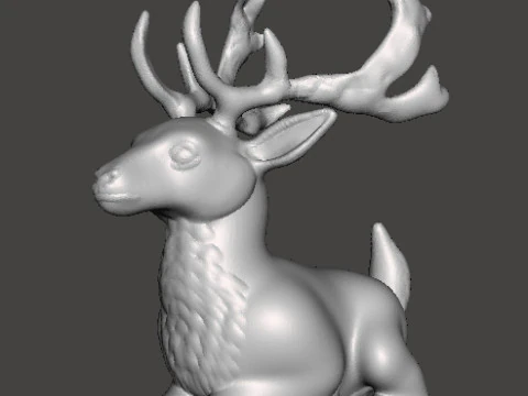 LYING STAG REALISTIC FIGURE MODEL ANIMAL CREATURE WILDLIFE 3D Print Model