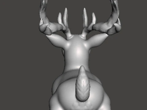 LYING STAG REALISTIC FIGURE MODEL ANIMAL CREATURE WILDLIFE 3D Print Model