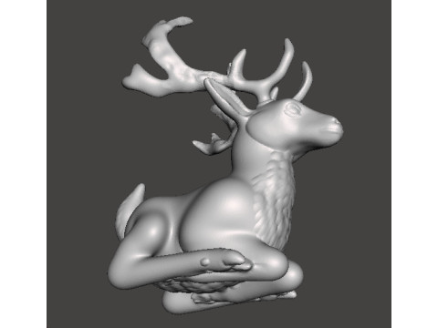 LYING STAG REALISTIC FIGURE MODEL ANIMAL CREATURE WILDLIFE 3D प्रिंट मॉडल