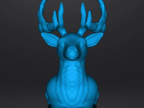 LYING STAG REALISTIC FIGURE MODEL ANIMAL CREATURE WILDLIFE 3D Print Model