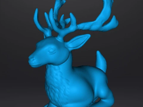 LYING STAG REALISTIC FIGURE MODEL ANIMAL CREATURE WILDLIFE 3D Print Model