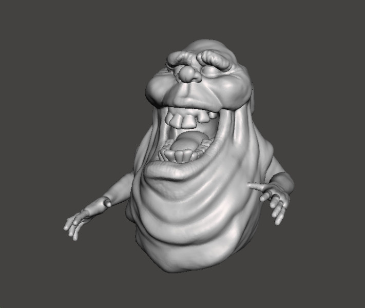 SLIMER GHOST SCULPTURE MODEL CREATURE MONSTER HALLOWEEN 3D प्रिंट मॉडल .c4d .max .obj .3ds .fbx .stl .blend
