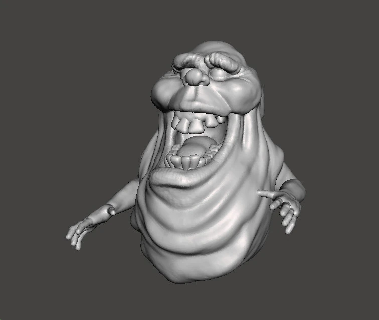 SLIMER GHOST SCULPTURE MODEL CREATURE MONSTER HALLOWEEN 3D Print Model .c4d .max .obj .3ds .fbx .stl .blend 