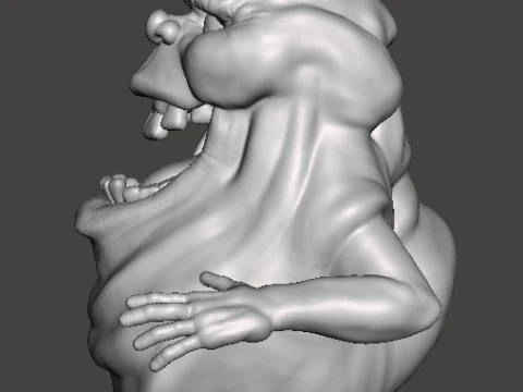 SLIMER GHOST SCULPTURE MODEL CREATURE MONSTER HALLOWEEN 3D Print Model