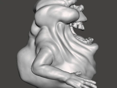 SLIMER GHOST SCULPTURE MODEL CREATURE MONSTER HALLOWEEN 3D Print Model