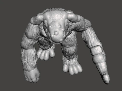 BERSERK TROLL WITH BONE AXE MINIATURE MODEL FIGURE FOR FANTASY GAMES RPG DND 3D Print Model