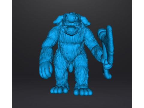 BERSERK TROLL WITH BONE AXE MINIATURE MODEL FIGURE FOR FANTASY GAMES RPG DND Modello di stampa 3D