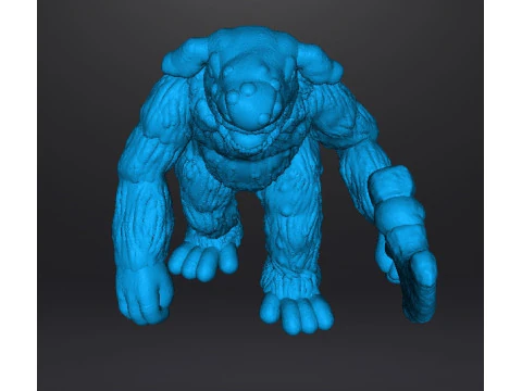 BERSERK TROLL WITH BONE AXE MINIATURE MODEL FIGURE FOR FANTASY GAMES RPG DND 3D Print Model