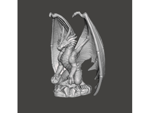 ADULT ELDER DRAGON MINIATURE MODEL FIGURE FOR FANTASY GAMES RPG DND 3D Print Model