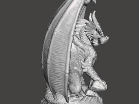 ADULT ELDER DRAGON MINIATURE MODEL FIGURE FOR FANTASY GAMES RPG DND 3D printmodel