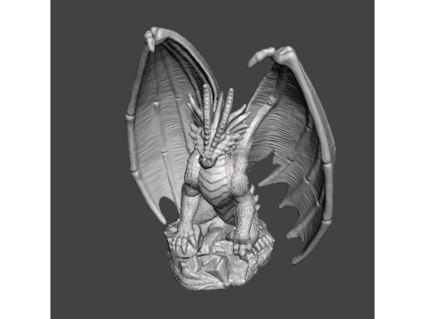 ADULT ELDER DRAGON MINIATURE MODEL FIGURE FOR FANTASY GAMES RPG DND 3D printmodel