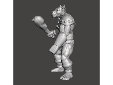 JACKALMAN MINIATURE MODEL FIGURE FOR FANTASY GAMES RPG DND Modelo de impresión 3D
