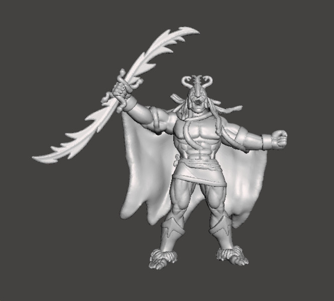 MUMMRA WITH SWORD MINIATURE MODEL FIGURE FOR FANTASY GAMES RPG DND Modèles 3D en vedette .c4d .max .obj .3ds .fbx .stl .blend