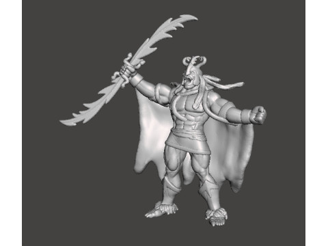 MUMMRA WITH SWORD MINIATURE MODEL FIGURE FOR FANTASY GAMES RPG DND Modèles 3D en vedette