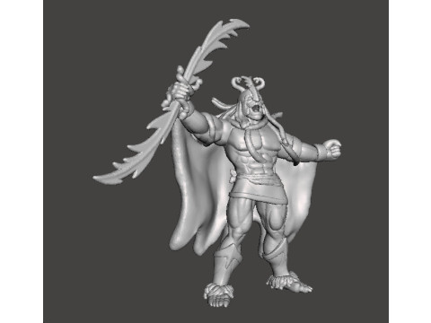 MUMMRA WITH SWORD MINIATURE MODEL FIGURE FOR FANTASY GAMES RPG DND Modèles 3D en vedette