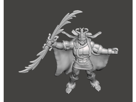 MUMMRA WITH SWORD MINIATURE MODEL FIGURE FOR FANTASY GAMES RPG DND Modèles 3D en vedette