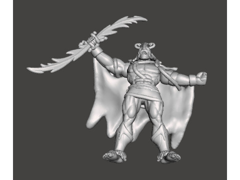 MUMMRA WITH SWORD MINIATURE MODEL FIGURE FOR FANTASY GAMES RPG DND Modèles 3D en vedette
