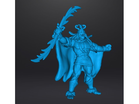 MUMMRA WITH SWORD MINIATURE MODEL FIGURE FOR FANTASY GAMES RPG DND Modèles 3D en vedette