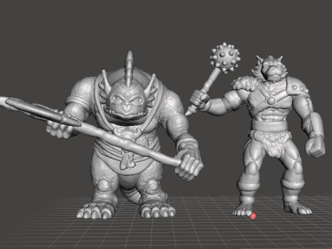 JACKALMAN W MORNINGSTAR MINIATURE MODEL FIGURE FOR FANTASY GAMES RPG DND 3Dプリントモデル