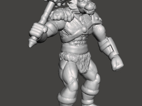 JACKALMAN W MORNINGSTAR MINIATURE MODEL FIGURE FOR FANTASY GAMES RPG DND 3Dプリントモデル