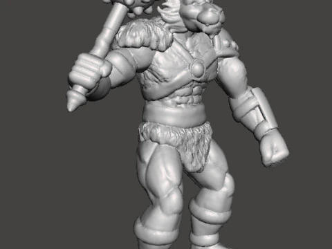 FANTEZİ OYUNLAR RPG DND İ&Ccedil;İN JACKALMAN W MORNINGSTAR MİNYAT&Uuml;R MODEL FİG&Uuml;R 3D Baskı Modeli