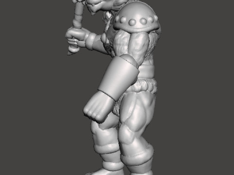 JACKALMAN W MORNINGSTAR MINIATURE MODEL FIGURE FOR FANTASY GAMES RPG DND 3Dプリントモデル