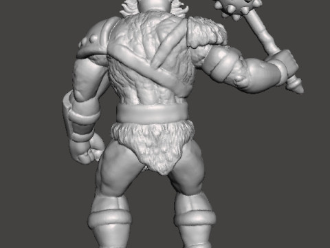 JACKALMAN W MORNINGSTAR MINIATURE MODEL FIGURE FOR FANTASY GAMES RPG DND 3Dプリントモデル