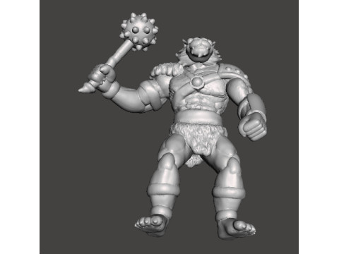 JACKALMAN W MORNINGSTAR MINIATURE MODEL FIGURE FOR FANTASY GAMES RPG DND 3Dプリントモデル